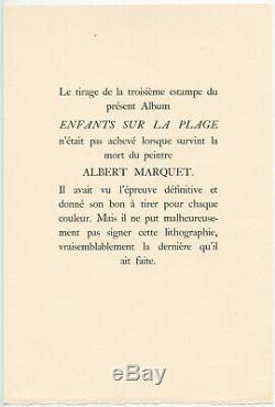 Marquet Albert Rare Lithographie 1947 Non Signée Num/100 Handnumbered Lithograph