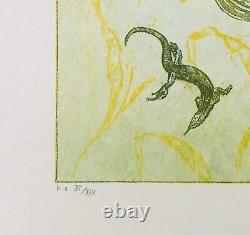 Max ERNST Je suis un lézard vert Lithographie originale signée 1972