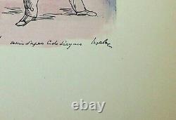 Milivoj UZELAC Badminton Lithographie originale Signée #SPORT, 1932