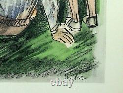 Milivoj UZELAC Golf Swing Lithographie originale Signée #SPORT, 1932
