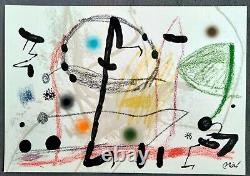 Miro Joan lithographie originale 1975 signée dans la planche, Poligrafa éditeur