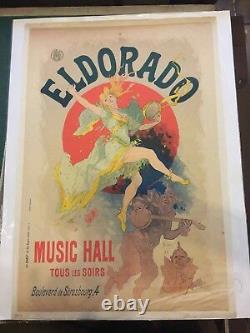 Music Hall Jules Cheret Poster Affiche Eldorado Signe Lithographie Originale