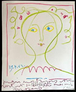 Pablo Picasso Lithographie COA Original Signé Numéroté à Main Limité