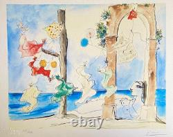 Pablo Picasso Lithographie COA Original Signé Numéroté à Main au Crayon