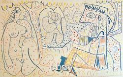 Pablo Picasso (Lithographie COA Original) Signé Numéroté au Crayon Limité