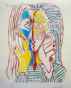 Pablo Picasso Lithographie COA Original Signé Timbre Numéroté au Crayon