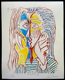 Pablo Picasso Lithographie COA Original Signé Timbre Numéroté au Crayon