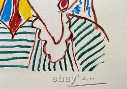 Pablo Picasso Lithographie COA Original Signé Timbre Numéroté au Crayon