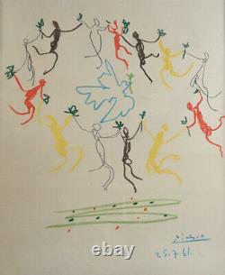 Picasso La ronde de l'amitié lithographie originale sur papier Arches 1961