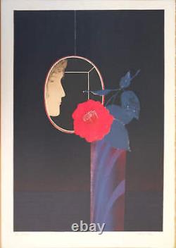 Pierre GARCIA-FONS Femme à la rose Lithographie originale signée