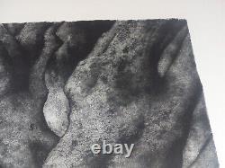 ROBERT SIMON LITHOGRAPHIE ORIGINALE SIGNEE ABSTRACTION ARBRES 8/30 Ca 1980