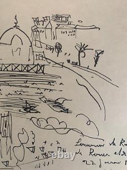 Raoul DUFY (1877-1953) Lithographie Vue de Rouen Normandie 1/3 ex 1938