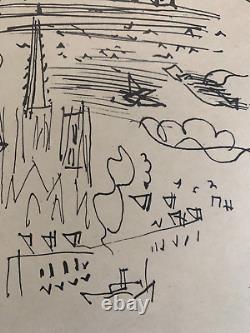 Raoul DUFY (1877-1953) Lithographie Vue de Rouen Normandie 1/3 ex 1938