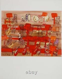 Raoul DUFY Orchestre, l'entracte, Lithographie signée