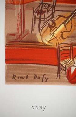 Raoul DUFY Orchestre, l'entracte, Lithographie signée