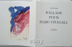 Rare, Ex. Numéroté, Ballade pour Marc Chagall, Lithos originales signées, Verdet