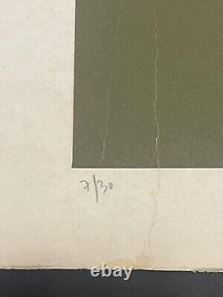 Rare grande lithographie signée & numérotée 1981 Takis abstraction art abstrait