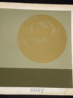 Rare grande lithographie signée & numérotée 1981 Takis abstraction art abstrait