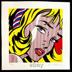 Roy Lichtenstein Lithographie COA Original Numéroté à Main Signé Limité