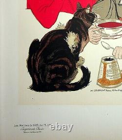 STEINLEN La petite fille et son chat Lithographie originale signée, 1899