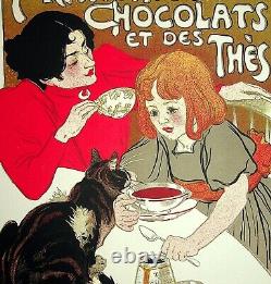 STEINLEN La petite fille et son chat Lithographie originale signée, 1899