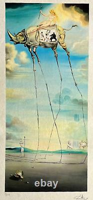 Salvador Dali, Lithographie COA Original Signé Op Numéroté à Main Dali