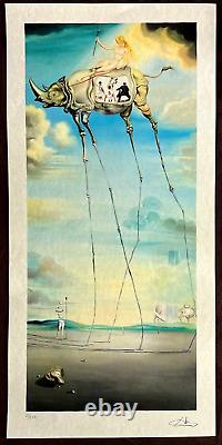 Salvador Dali, Lithographie COA Original Signé Op Numéroté à Main Dali