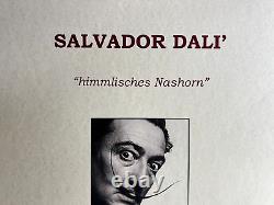 Salvador Dali, Lithographie COA Original Signé Op Numéroté à Main Dali