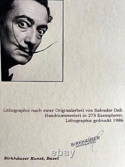 Salvador Dali, Lithographie COA Original Signé Op Numéroté à Main Dali