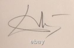 Salvador Dali autographe au crayon, exceptionnel, feuille vierge pour litho