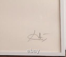 Salvador Dali autographe au crayon, exceptionnel, feuille vierge pour litho