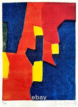 Serge Poliakoff Lithographie Moma COA Original Signé Numéroté à Main 250 Ex