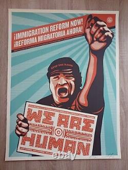 Shepard Fairey Signed We Are Human signed lithography (2009)