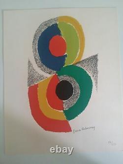 Sonia DELAUNAY Rythmes et couleurs VI, 1971 Lithographie originale signée au