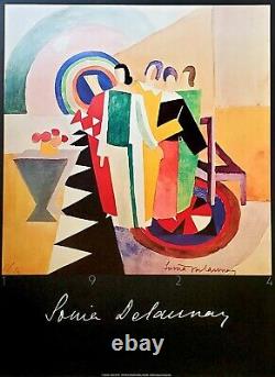Sonia Delaunay lithographie affiche 1986 RARE/ Damase/ ART/ 1924/ Déco