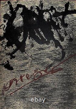 Tapies Lithographie originale signée sur velin Art Abstrait Abstraction Espagne