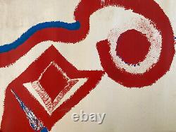 Très Belle Sérigraphie abstrait louis Teyssandier 1970 Art abstraction litho