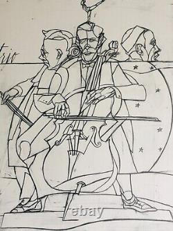 Valerio ADAMI Trio 1995 Lithographie originale signée