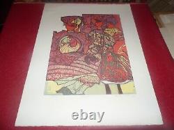 Walter Barrientos Lithographie Originale Couleurs Signee La Poupee Ix/xv 1992