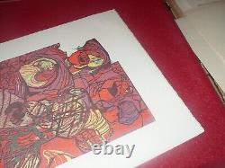 Walter Barrientos Lithographie Originale Couleurs Signee La Poupee Ix/xv 1992