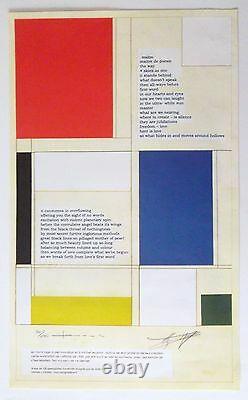 Werner Lambersy Erik Koch lithographie hommage Mondrian Michel Seuphor P1333