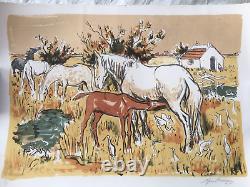 Yves Brayer Lithographie Chevaux Camargue Signee N° 69/220 Lithograph Horses